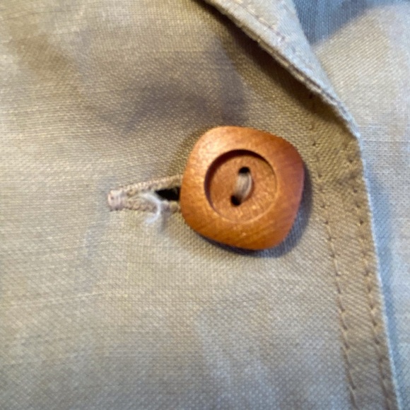 Ashley Stewart Burnt Orange Linen Unlined Jacket - Picture 4 of 7